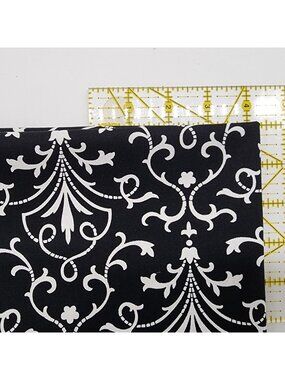 Quilting Fabric White on Black Swirls Timeless Treasures Fat Quarter 4245